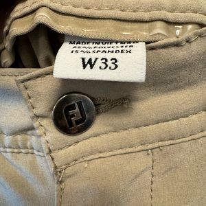 Footjoy Mens Khaki Golf Shorts - Size 33